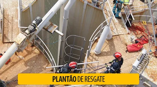 Plantão de resgate em altura
